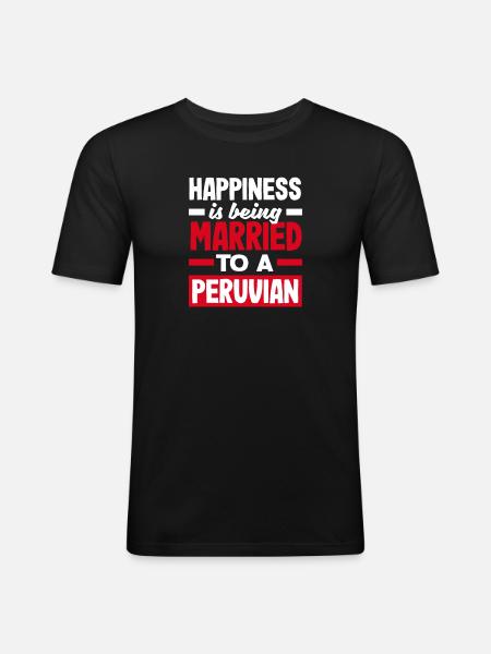 Peru Peruvian Gift - Men's Slim Fit T-Shirt - black
