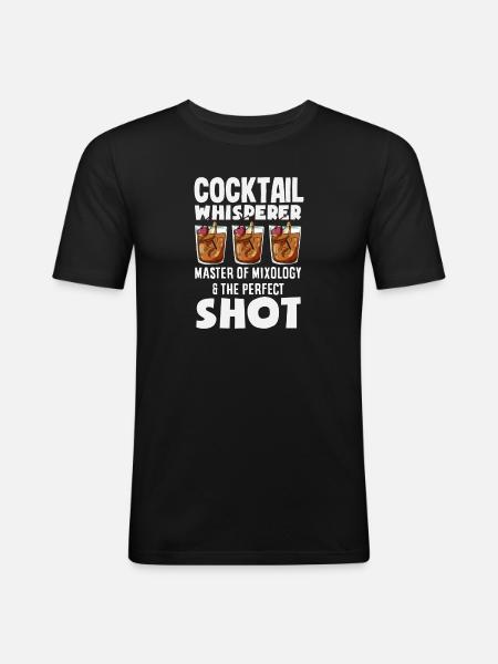 Funny Bartender Saying Bartender Gift - Men's Slim Fit T-Shirt - black