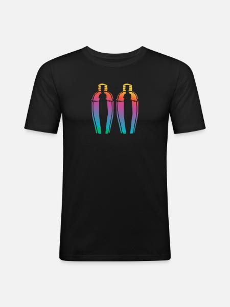 Funny Bartender Saying Bartender Gift - Men's Slim Fit T-Shirt - black