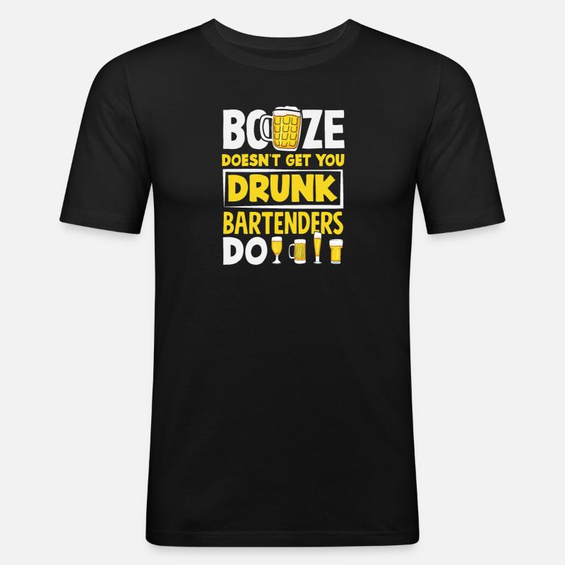 Funny Bartender Saying Bartender Gift - Men's Slim Fit T-Shirt - black