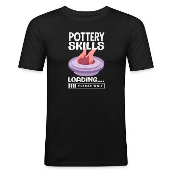 Lustiges Töpfer Töpfern Geschenk Geschenkidee - Männer Slim Fit T-Shirt - Schwarz - Vorne - Nik (191cm)