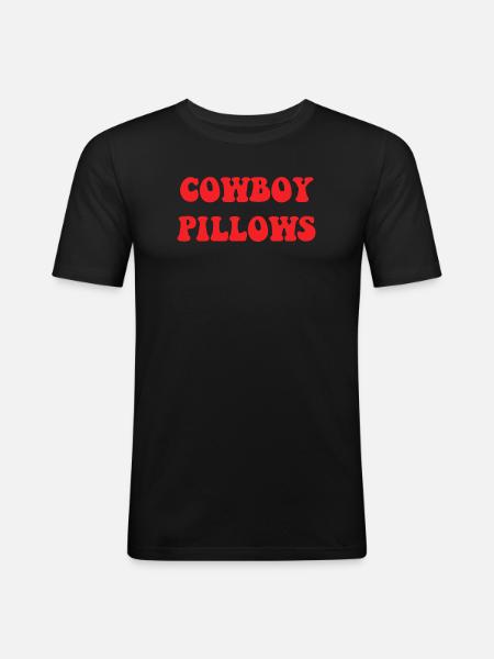 Cowboy Pillows - Men's Slim Fit T-Shirt - black