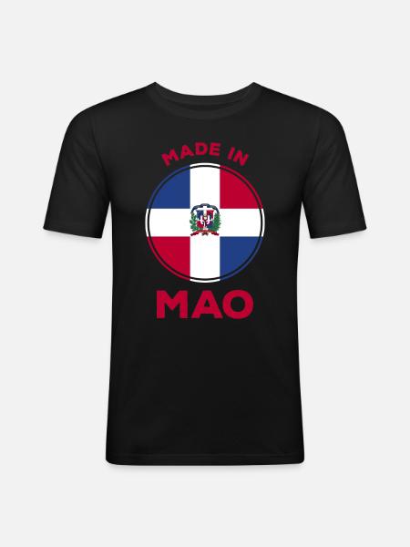 Mao Dominican Republic - Men's Slim Fit T-Shirt - black