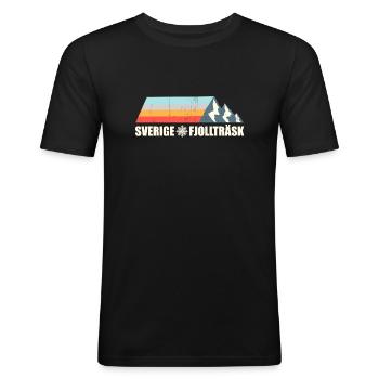 Stockholm - Männer Slim Fit T-Shirt - Schwarz - Vorne - Nik (191cm)