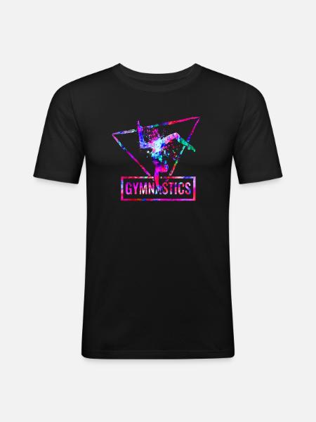 do gymnastics - Men's Slim Fit T-Shirt - black