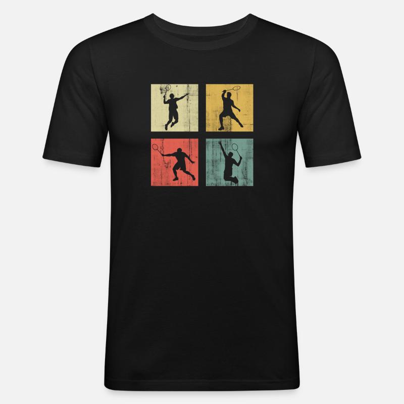 Badminton - Männer Slim Fit T-Shirt - Schwarz