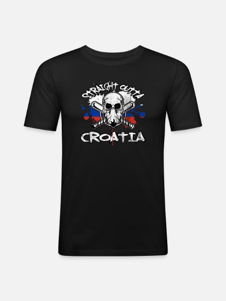 Croatia - Men's Slim Fit T-Shirt - black