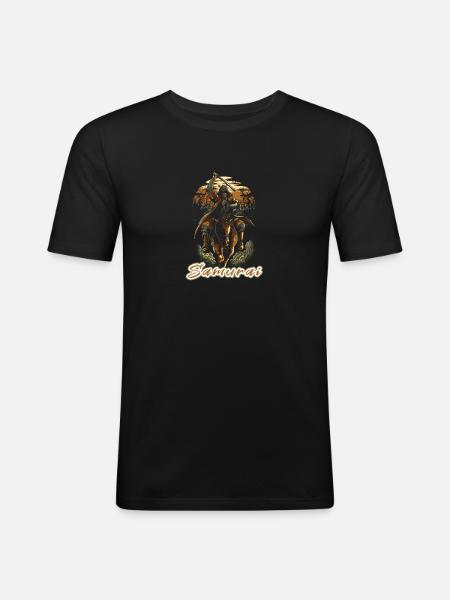 samurai - Men's Slim Fit T-Shirt - black