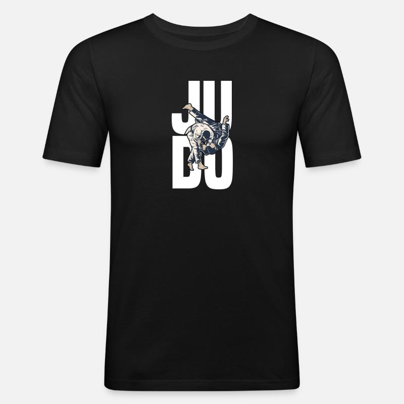 JUDO - Männer Slim Fit T-Shirt - Schwarz