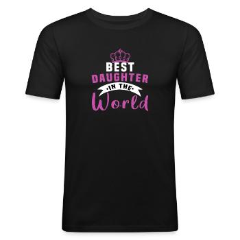 Best daughter - Men's Slim Fit T-Shirt - black - Front - Nik (191cm)