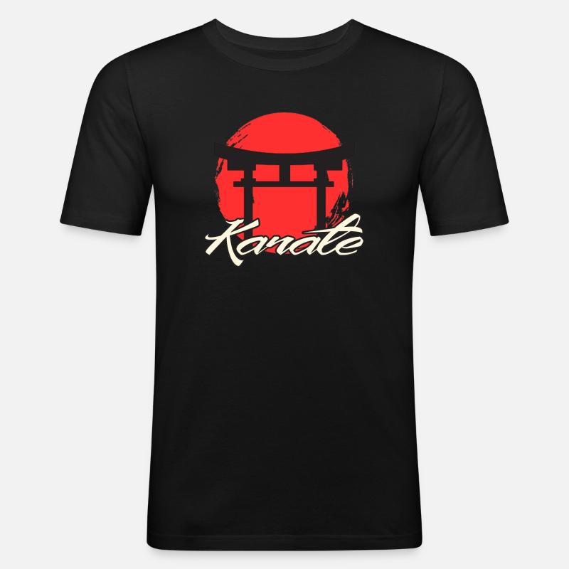 Karate - Männer Slim Fit T-Shirt - Schwarz