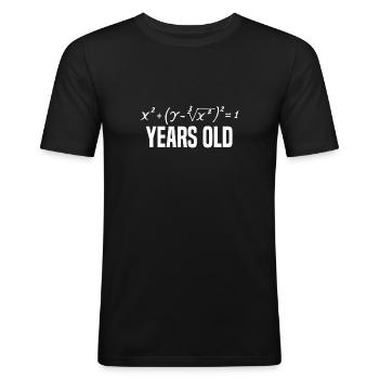 maths - Men's Slim Fit T-Shirt - black - Front - Nik (191cm)