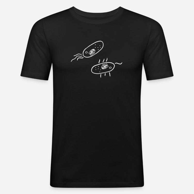 Bakterien Wissenschaft - Männer Slim Fit T-Shirt - Schwarz