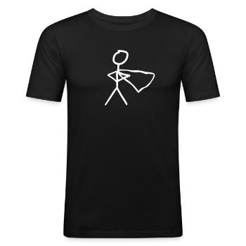 Held - Männer Slim Fit T-Shirt - Schwarz - Vorne - Nik (191cm)