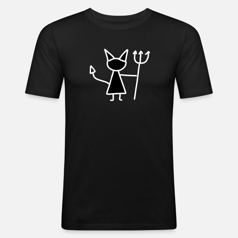 Devil evil - Men's Slim Fit T-Shirt - black