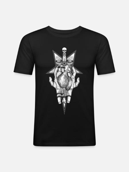 Aching Heart - Black version - Men's Slim Fit T-Shirt - black