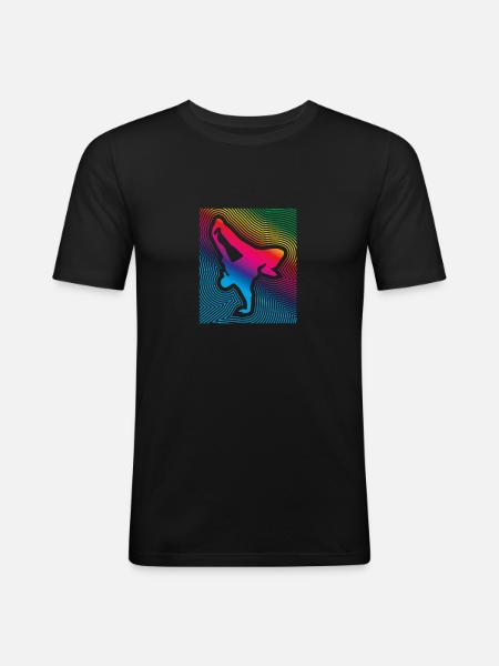 Breakdance Freeze - Men's Slim Fit T-Shirt - black