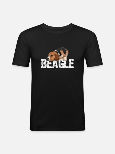 beagle - Men's Slim Fit T-Shirt - black