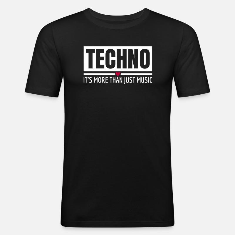 Techno It's More Than Just Music Techno Outfit - Men's Slim Fit T-Shirt - black