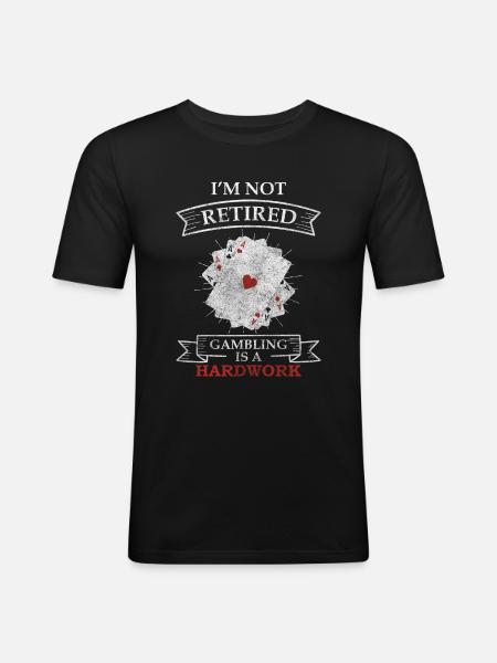 Card Card Blackjack Game - Men's Slim Fit T-Shirt - black