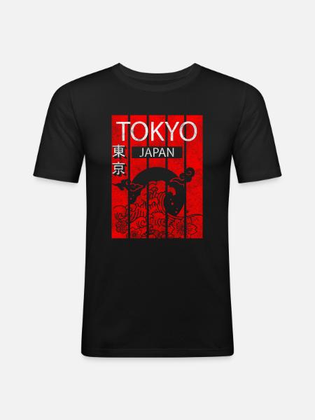 Asian Holidays Japanese - Men's Slim Fit T-Shirt - black