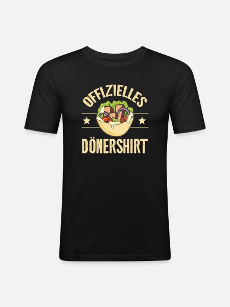 Offizielles Dönershirt - Männer Slim Fit T-Shirt - Schwarz