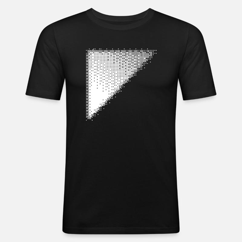 Dreieck-Bitmap-Design - Männer Slim Fit T-Shirt - Schwarz