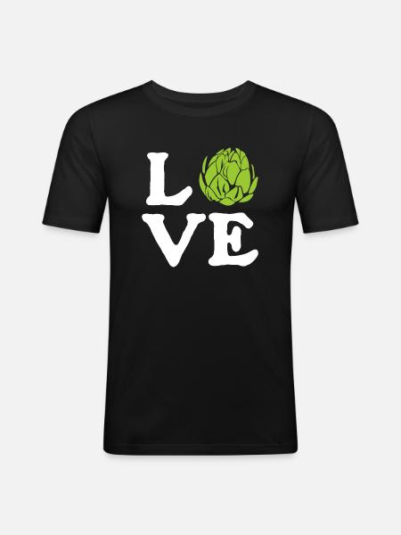 elsker artisjokk Design for en elsker av artisjokk - Slim Fit T-skjorte for menn - svart