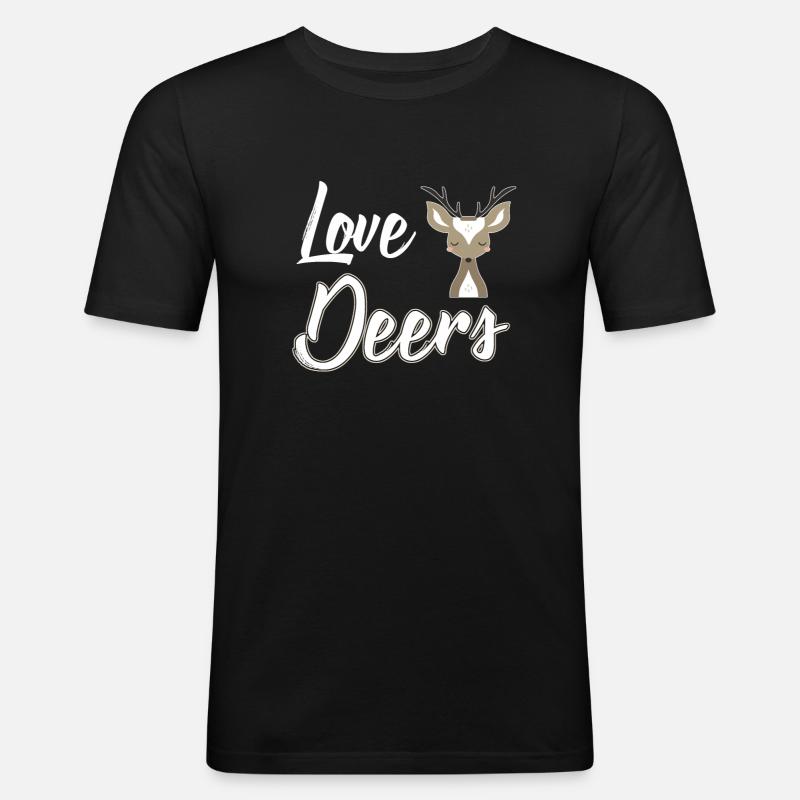 Deer Roe Deer - Men's Slim Fit T-Shirt - black