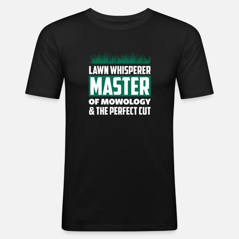 Rasen Flüsterer Lustiges Gärtner Geschenk - Männer Slim Fit T-Shirt - Schwarz