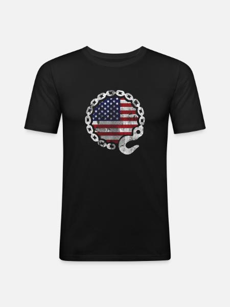 Lustiges Abschlepper Abschleppwagenfahrer Geschenk - Männer Slim Fit T-Shirt - Schwarz