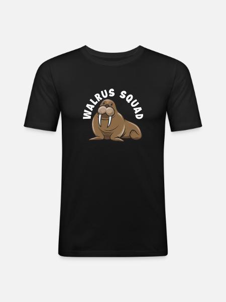 Équipe Walrus Walrus WalrusEs Cadeau - T-shirt près du corps Homme - noir