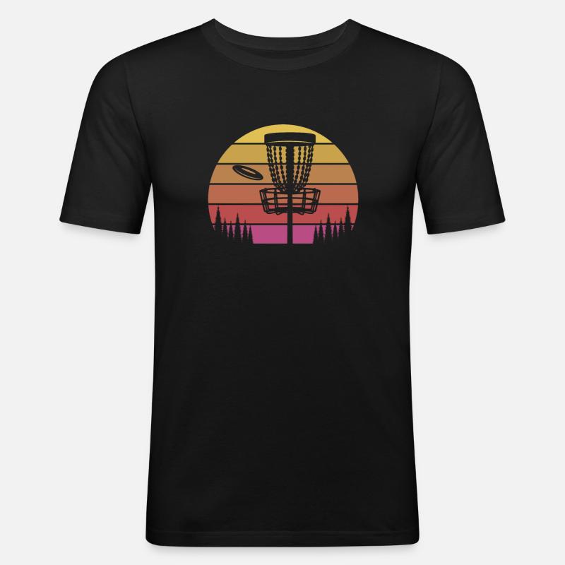 Lustiges Discgolf Discgolfer Geschenk - Männer Slim Fit T-Shirt - Schwarz
