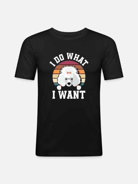 Poodle - Men's Slim Fit T-Shirt - black