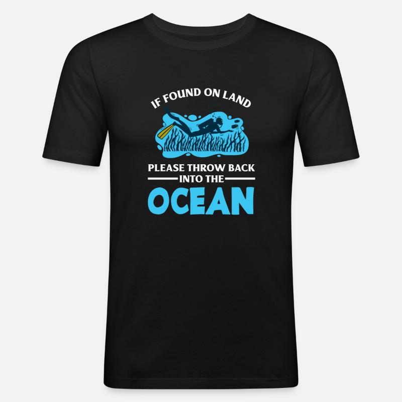 Diving Divers Funny Diver Gift - Men's Slim Fit T-Shirt - black