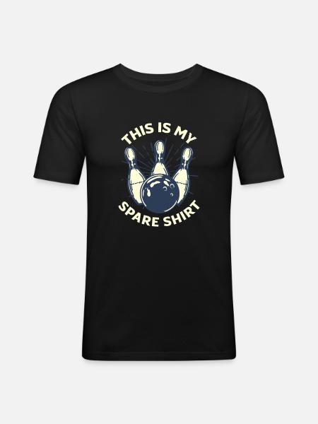 Bowling Funny Bowling Bowler Gift - Men's Slim Fit T-Shirt - black