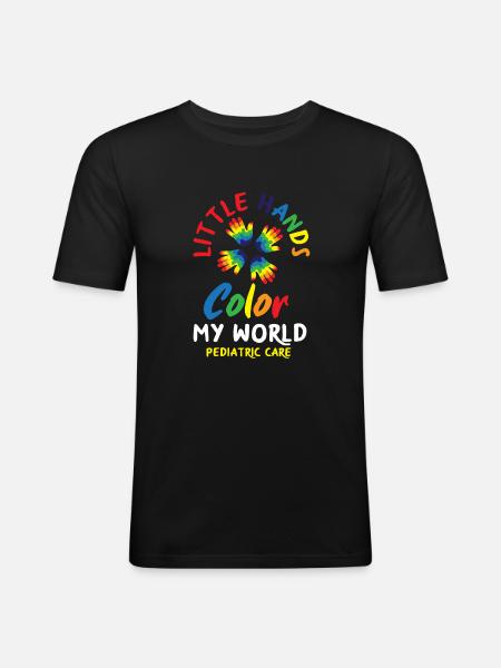 Kinderkrankenschwester Kinderkrankenpflegerin - Männer Slim Fit T-Shirt - Schwarz