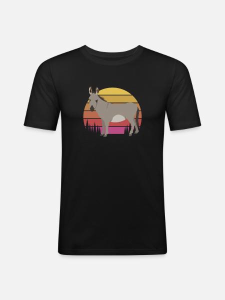 Funny donkey lover gift - Men's Slim Fit T-Shirt - black