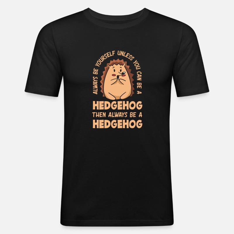 Igel Igel Igel - Männer Slim Fit T-Shirt - Schwarz