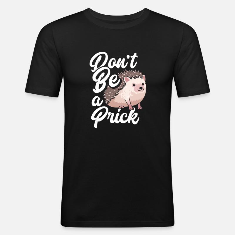 Hérisson Hérisson Hérisson - T-shirt près du corps Homme - noir