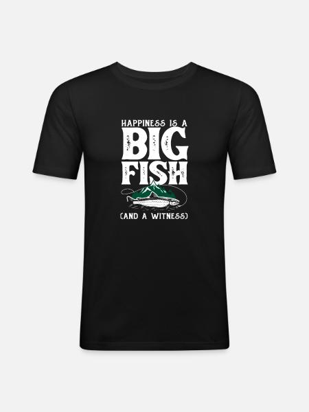 Fun Fishing Angler Fisherman Gift - Men's Slim Fit T-Shirt - black