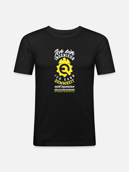 Lustiges Ingenieur Geschenke Geschenkidee - Männer Slim Fit T-Shirt - Schwarz