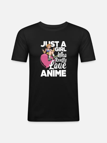Funny Anime Gift - Men's Slim Fit T-Shirt - black