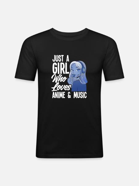 Funny Anime Gift - Men's Slim Fit T-Shirt - black