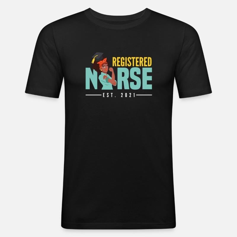 Krankenschwester Pfleger Krankenpfleger - Männer Slim Fit T-Shirt - Schwarz
