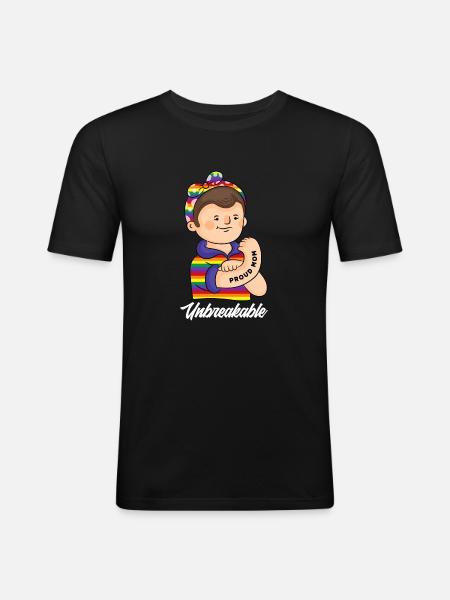 Fierté LGBT Fierté LGBTQ - T-shirt près du corps Homme - noir