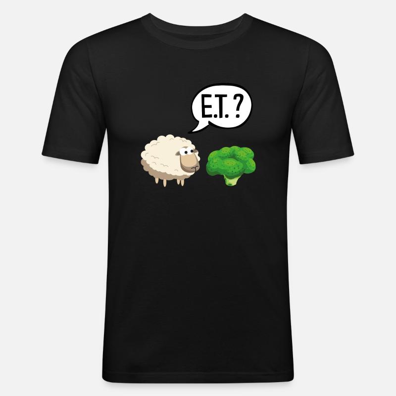 Sheep ET - Männer Slim Fit T-Shirt - Schwarz