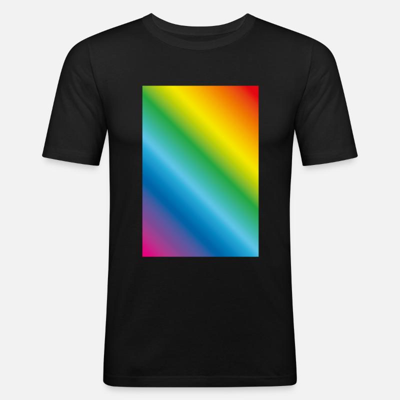 Rainbow Flow - Men's Slim Fit T-Shirt - black