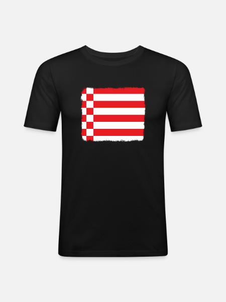 Bremen Flag Bremen Flag - Men's Slim Fit T-Shirt - black