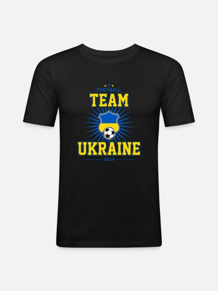 Team Ukraine - Men's Slim Fit T-Shirt - black